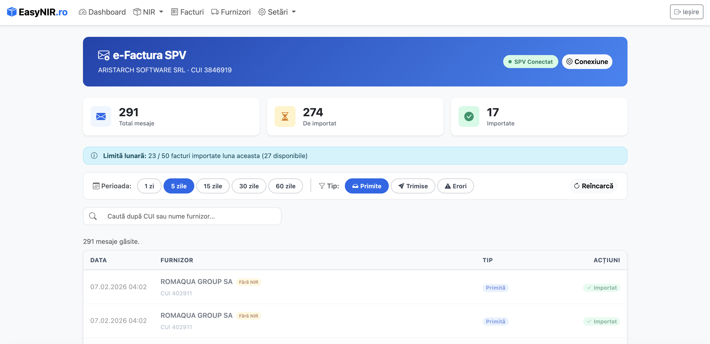 EasyNIR – Generare rapidă NIR